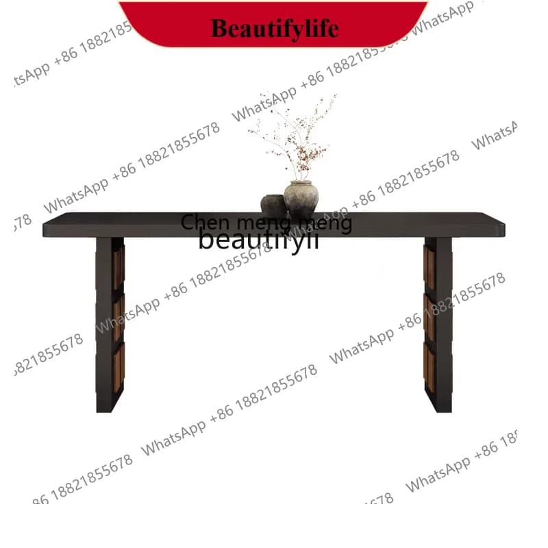 z183 Creative dining table Home living room Log long table Modern simple desk Workbench