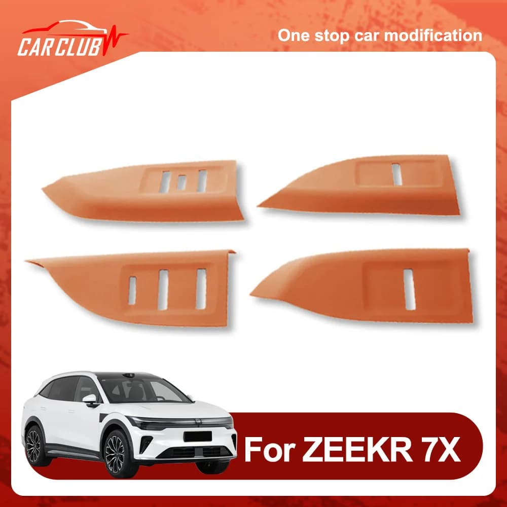 Window Lift Button Protection Sticker Fit For ZEEKR 7X 2026 2027 Silicone Panel Scratch-resistant And Wear-resistant Car Parts