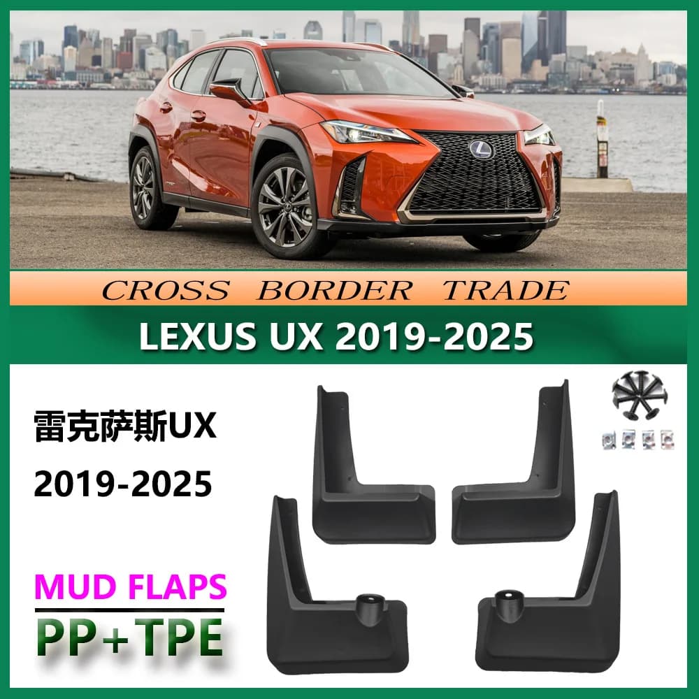 For 2019-2025 for Lexus UX Hybrid Model Mud Flaps Direct Replacement Splash Guards Set of 4 Stylish Protection