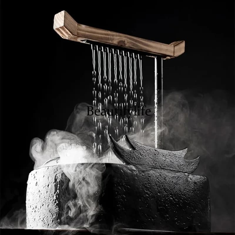 Chinese-style flowing water ornaments ceramic circulating water pumping water fountain fountain lucky feng shui living room