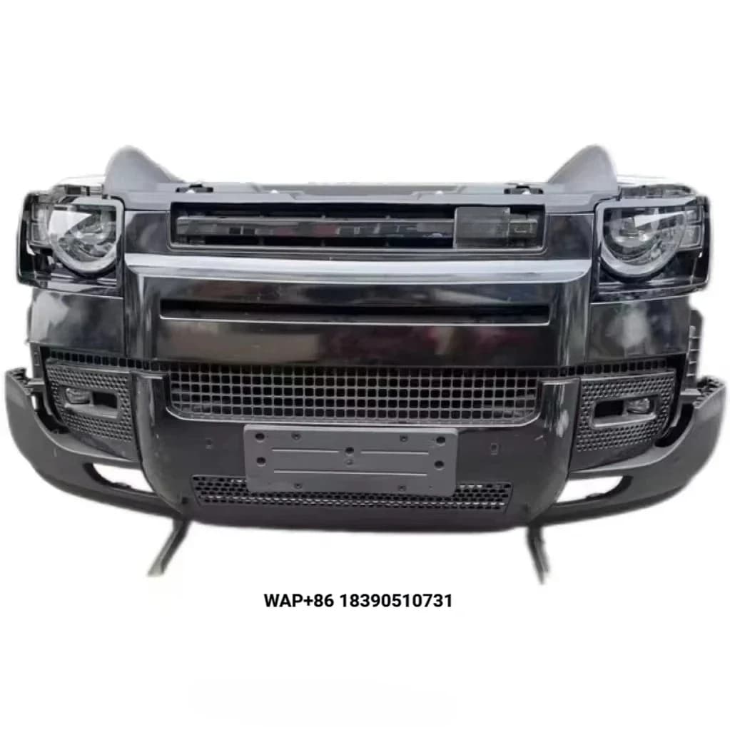 Original Front Lip Bumper Grille for Defender Includes Headlights Radiator Fan