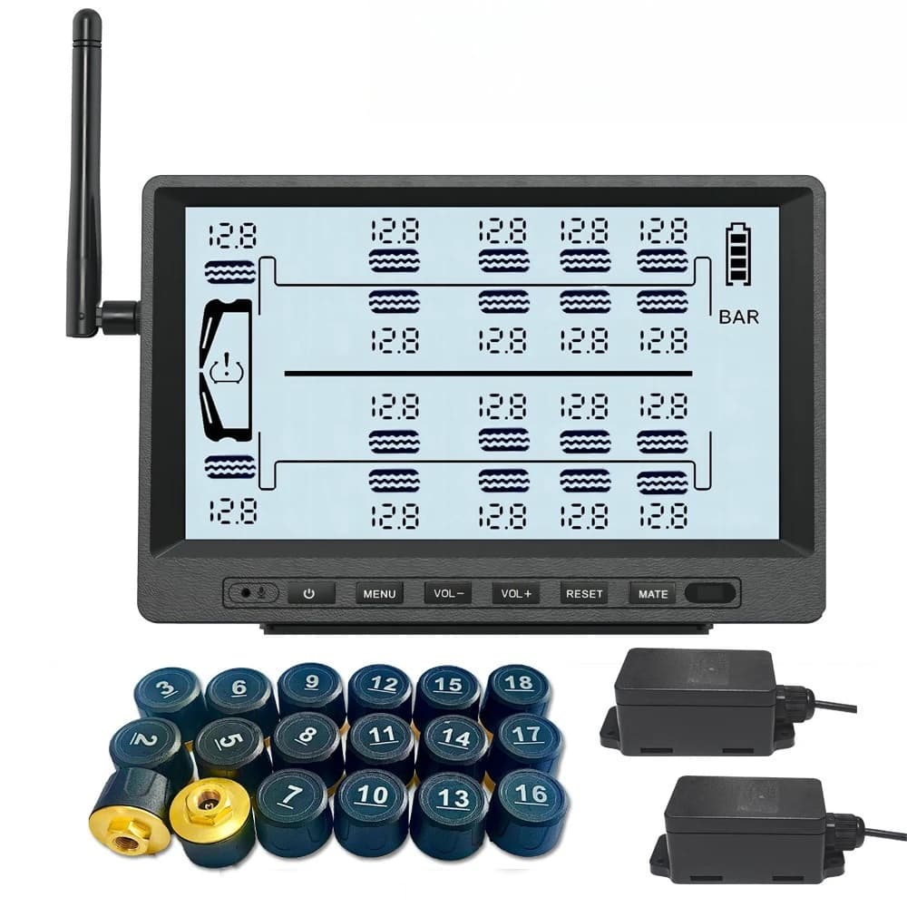 18-Wheel truck dedicated, solar-powered external tire pressure monitoring system, high precision