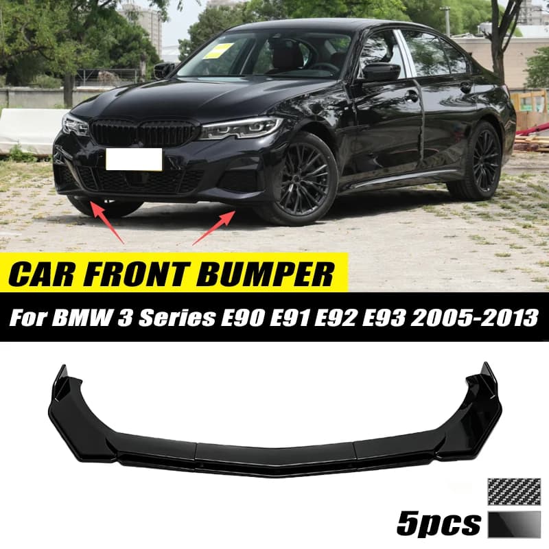 For BMW 3 Series E90 E91 E92 E93 2005-2013 Front Bumper Lip Front Guard Spoiler High-quality ABS Material Body Kit Front Lip