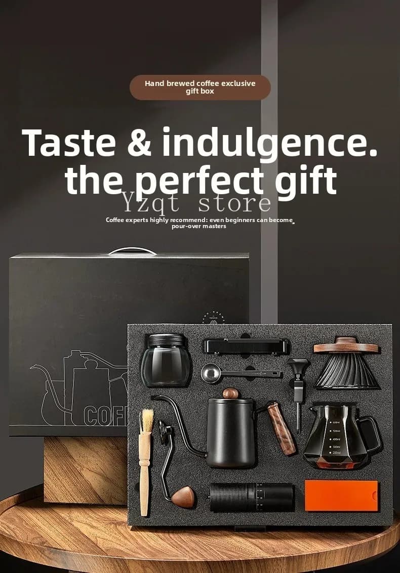 Hand brewed coffee set Hand brewed coffee pot Filter cup Sharing pot Bean grinder set Coffee utensils Gifts
