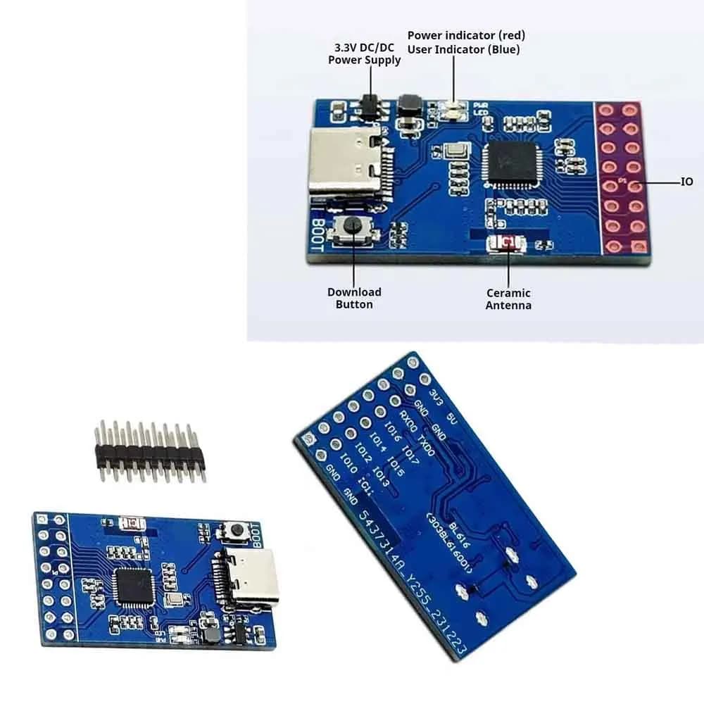 BL616 RISC‑V IoT Development Board WIFI6 BT5.3 Zigbee Thread 320MHz 480KB SRAM 4MB Flash USB2.0 5V Power MCU Electronic Module