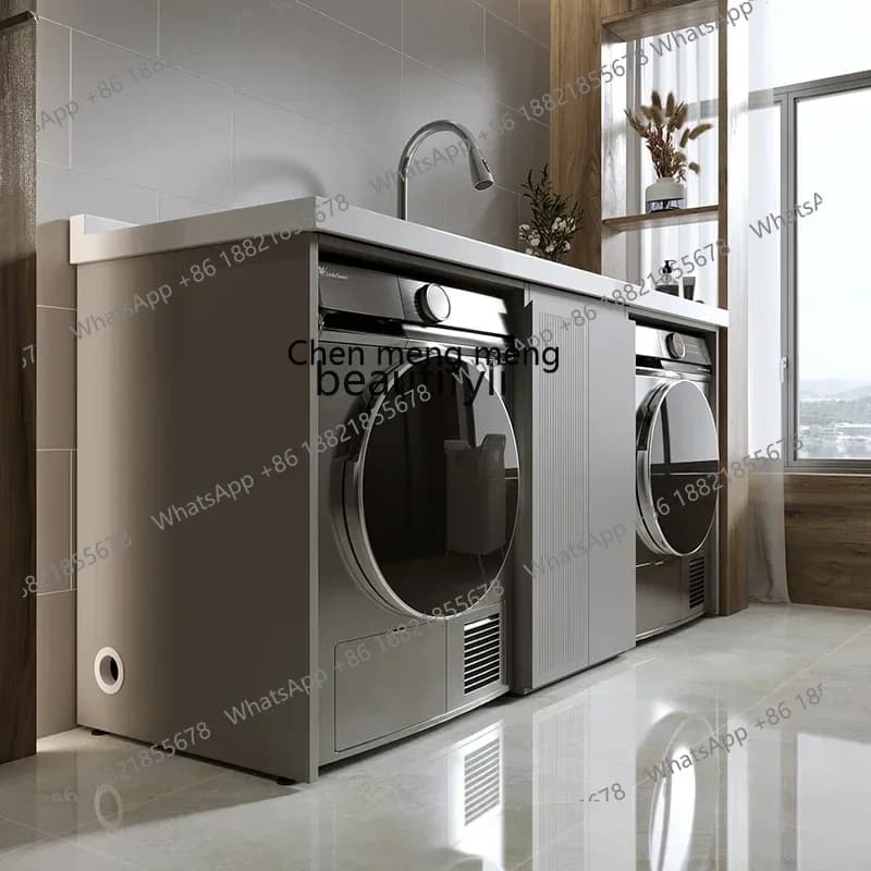 2003Stainless Steel Drum Dryer Wash Wardrobe Balcony Ark Combination Integrated Laundry Tub Inter-Platform Basin