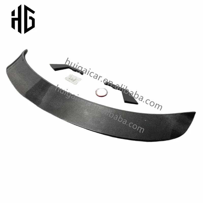 RZ Style Glossy Carbon Fiber Trunk Rear Spoiler Wing Auto Accessories for  Taycan 4S Exterior Tail Spoiler Body Kit