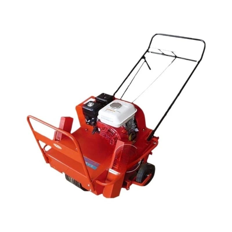 Hand-held self-propelled lawn puncher, scarifier, soil loosening machine