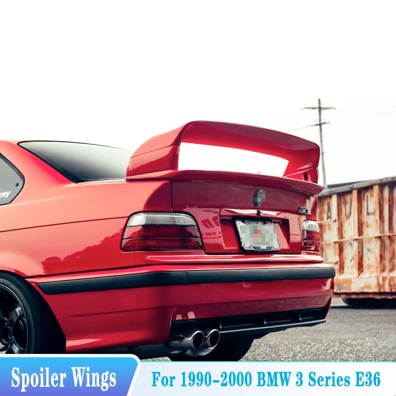 For 1990-2000 BMW 3 Series E36 M3 Coupe Rear Trunk Spoiler Lip Wings ABS Material  Car Exterior Tuning Trim Body Kit Accessories