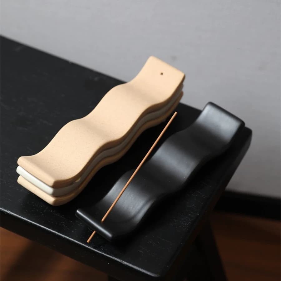 Ceramics Incense Stick Holder Incense Burner Stick Holder Line Plate Sandalwood Coil Base Yoga Studios Home Decoration Gift