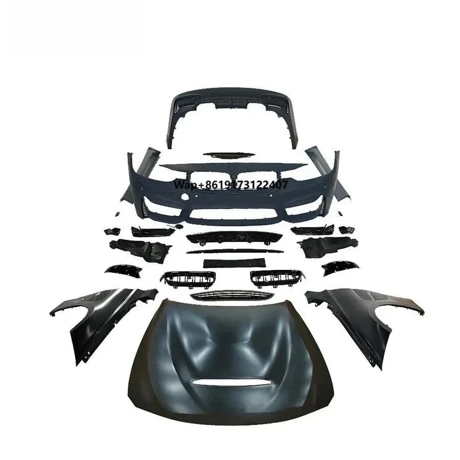 Body Parts M3 Style for 3 Series F30 Upgrade F80 M3 Front Bumper Rear Bumper Fenders Side Skirts Hood Body Kit