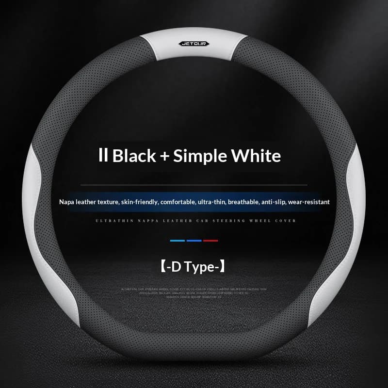 For Chery Jetour X70 Plus X70SM X70L X90 Pro X95 DASHING i-DM T2 T3 Leather Anti-slip Car Steering Wheel Cover Accessories