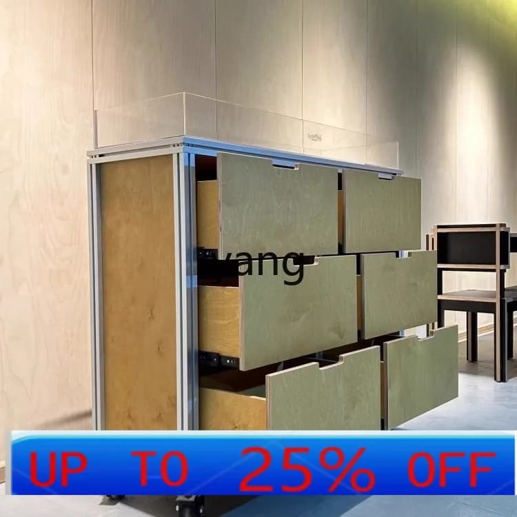 LH ocean plate aluminum profile dining side cabinet tea simple modern hotel mobile cabinet storage