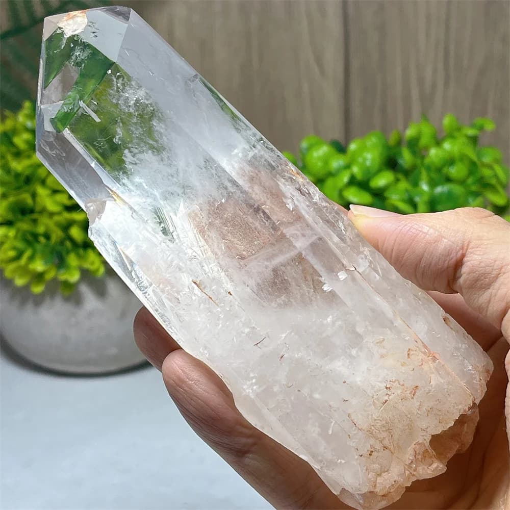 Clear Quartz Tower Pointb Wand Crystal Natural Healing Gemstone Mineral Decoration Ornaments Energy Room Gift Home+Stand