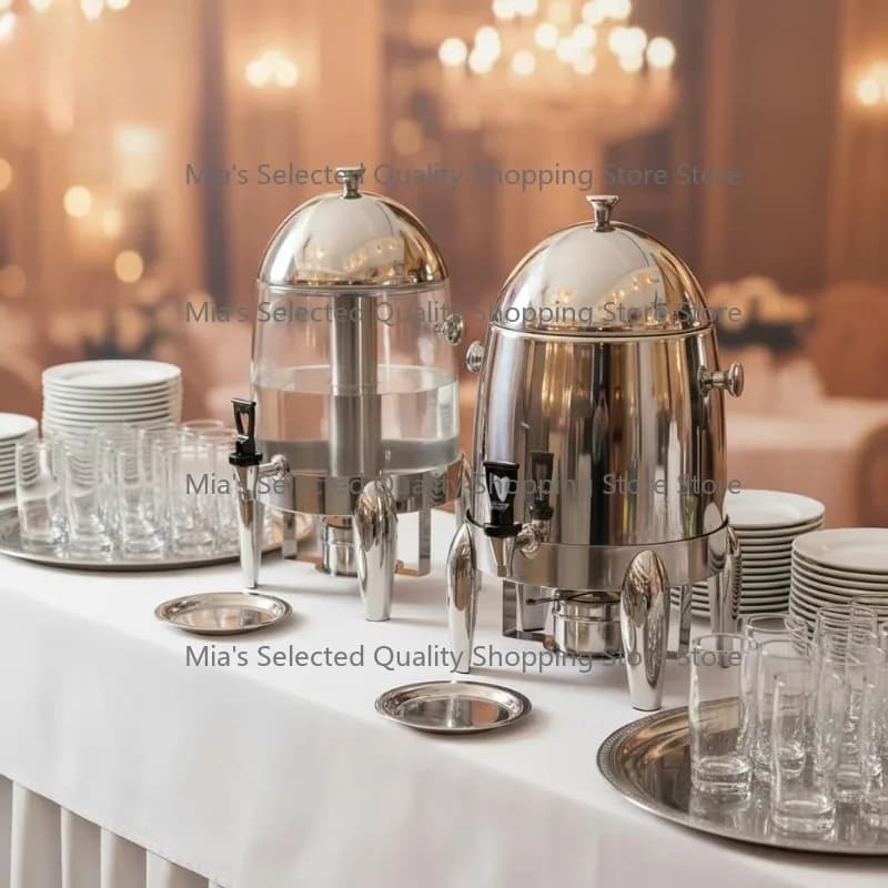 Custom Buffet Juice Dispenser 12L Stainless Steel Beverage Containers Beer Cooler  Heating Coffee Tea Milk Warmer
