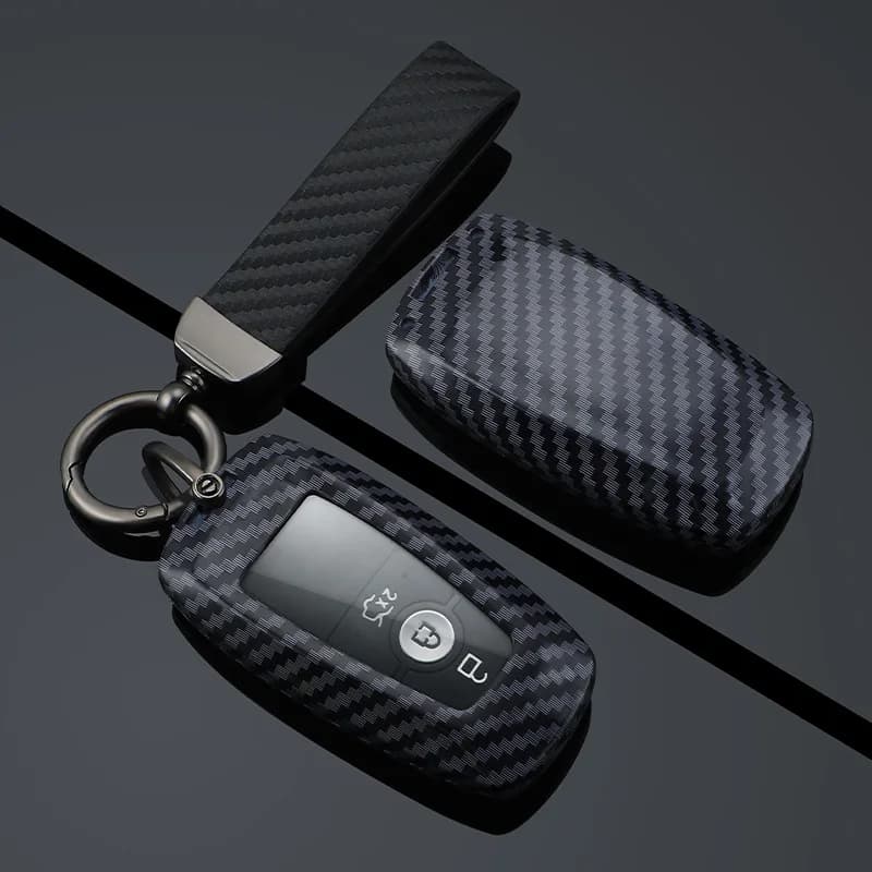 ABS Carbon Fiber Car Key Cover Case for Ford Mondeo Explorer Edge Expedition F250 F150 F-350 F-450 Fusion Mustang Lincoln MKX M