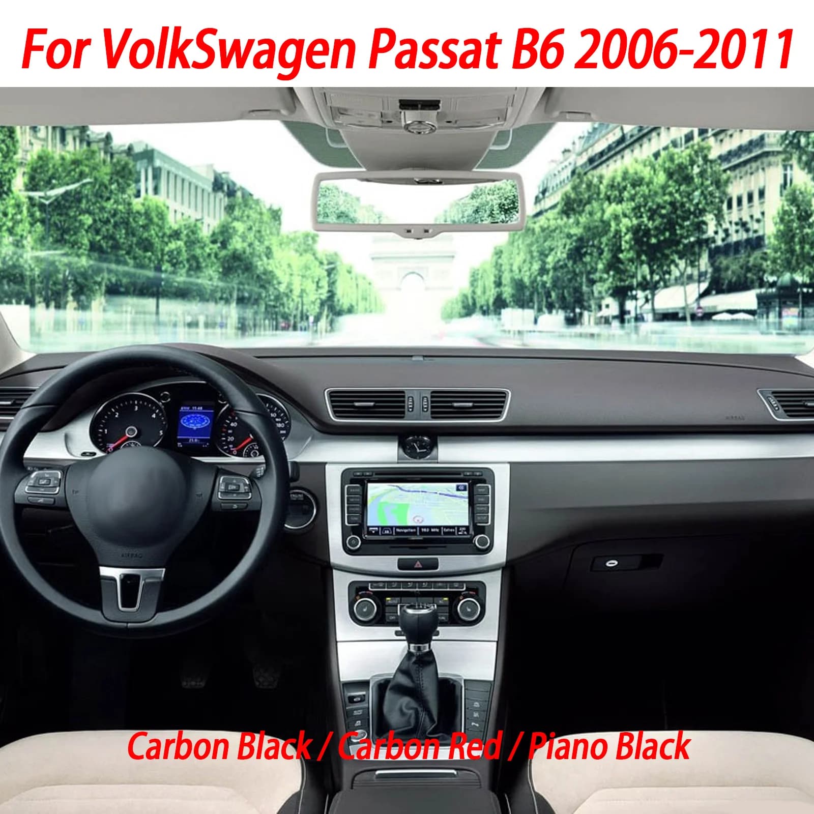 Glover Box Speedometer Central Air Outlet Panel Car Interior Accessories For Volkswagen Passat B6 2006-2011 Carbon Fiber Sticker