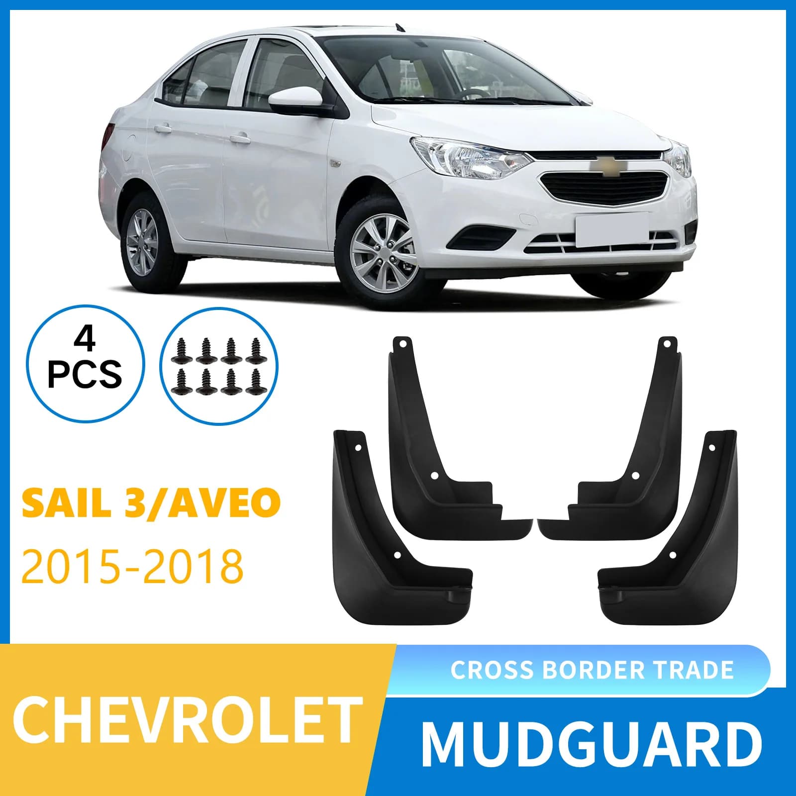 Suitable for Chevrolet Sail 3 Aveo 2015-2018 Car Tire Fenders