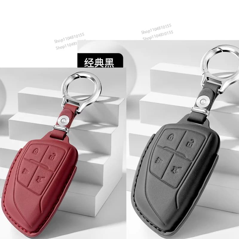 For Buick Envision Plus Car Key Cover First-layer Cowhide High-end Key Case Buckle for Men and Women Interior