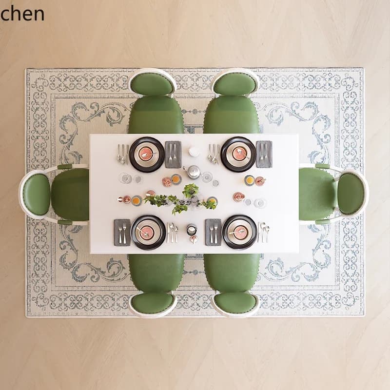 YFY White Dining Table 1.2m 1.4m 1.6m with Drawer Table