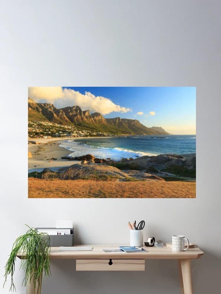 Camp's Bay Beach in South Africa Photo Canvas POSTER ,Home Decor Wall art painting