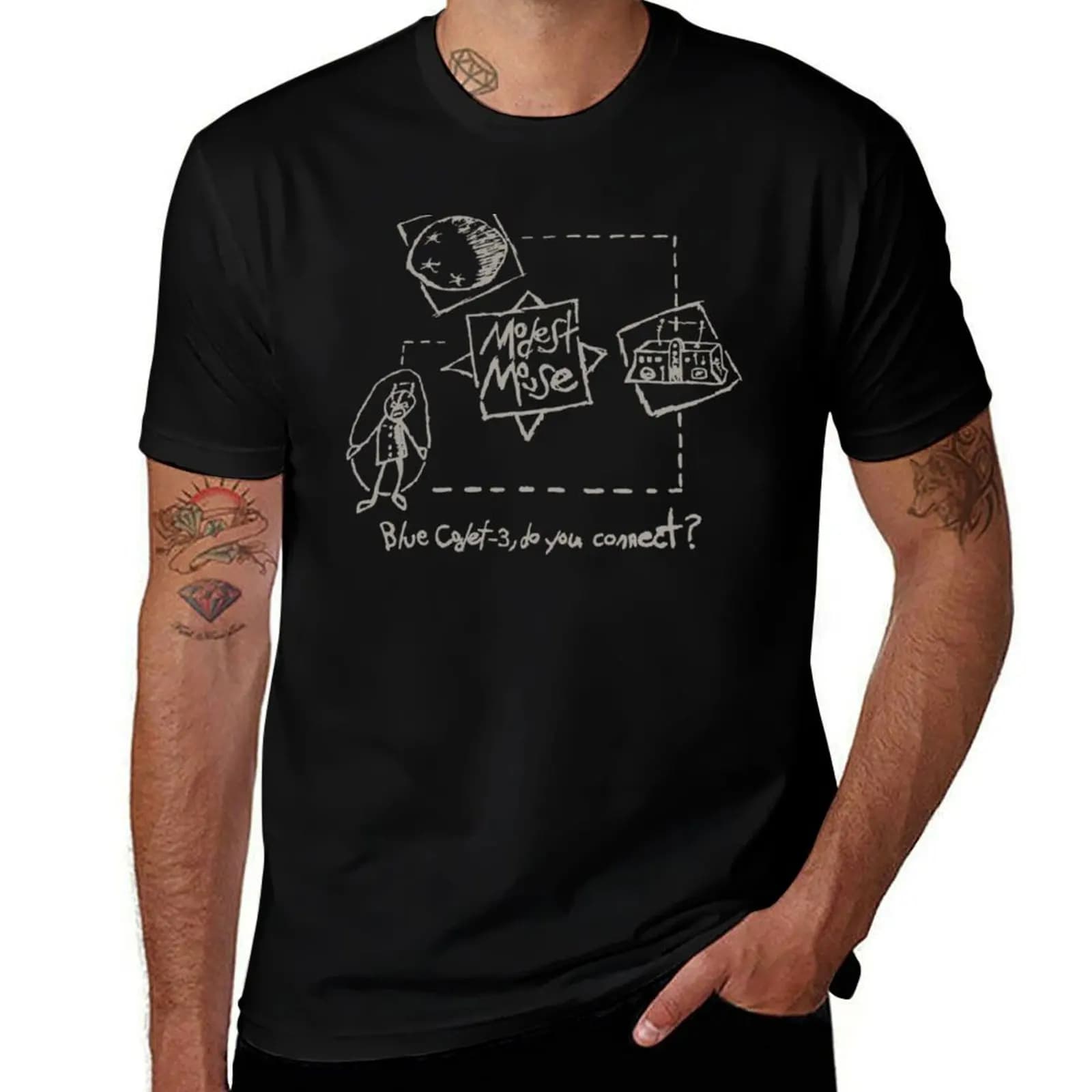 Blue Cadet-3, Do You Connect T-Shirt Non-Shrink Basic Cotton T-Shirt