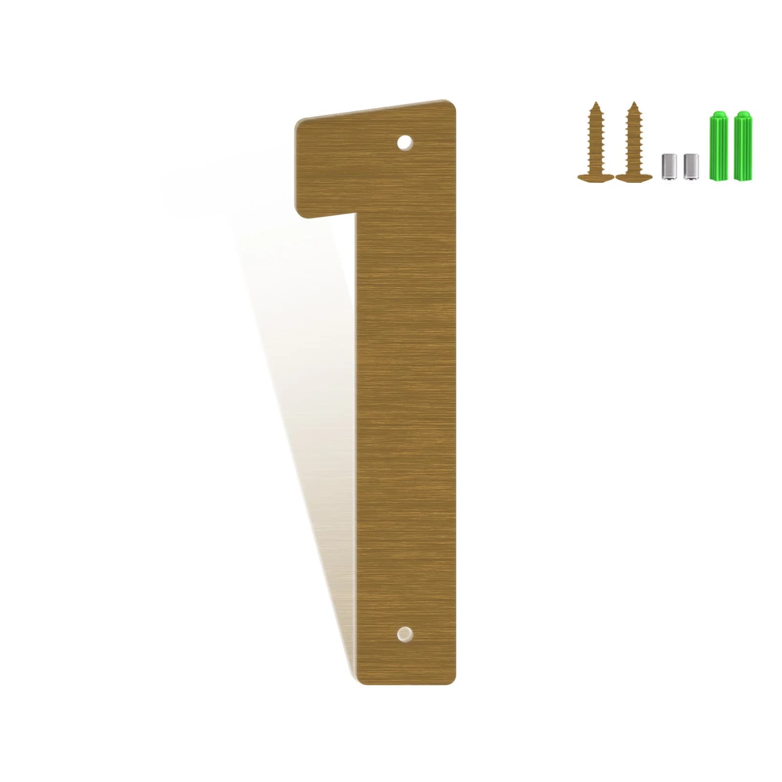 Antique Brass Stainless Steel House Number 3-12IN Floating Outdoor Address Plate Custom Villa Door Sign
