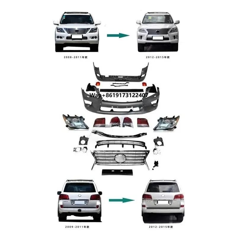 Maictop Hot Selling Auto Body Parts Upgrade Kit Auto Body Kit for LX570 2008-2012 Upgrade to 2013-2015