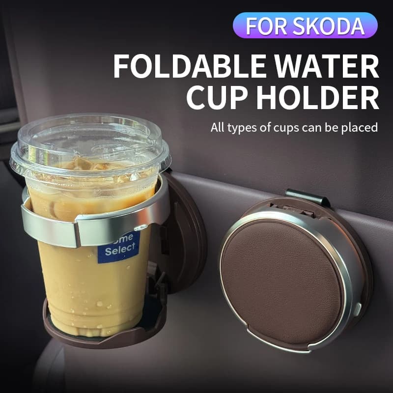 Car interior modification door cup holder storage rack for Skoda Octavia Fabia Kodiaq Fabia Superb Karoq Kamiq Enyaq iV Scala