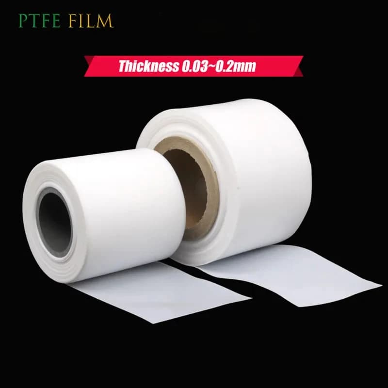 White PTFE Film 0.03-0.2mm Thick / High Temperature Resistant 260℃ Ultra Thin Polytetrafluoroethylene Sheet