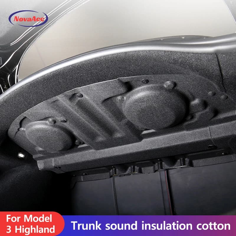 NovaAcc Noise Insulation Soundproofing Foam Trunk Sound insulation and Noise Reduction Accessories for Tesla Model 3 Highland