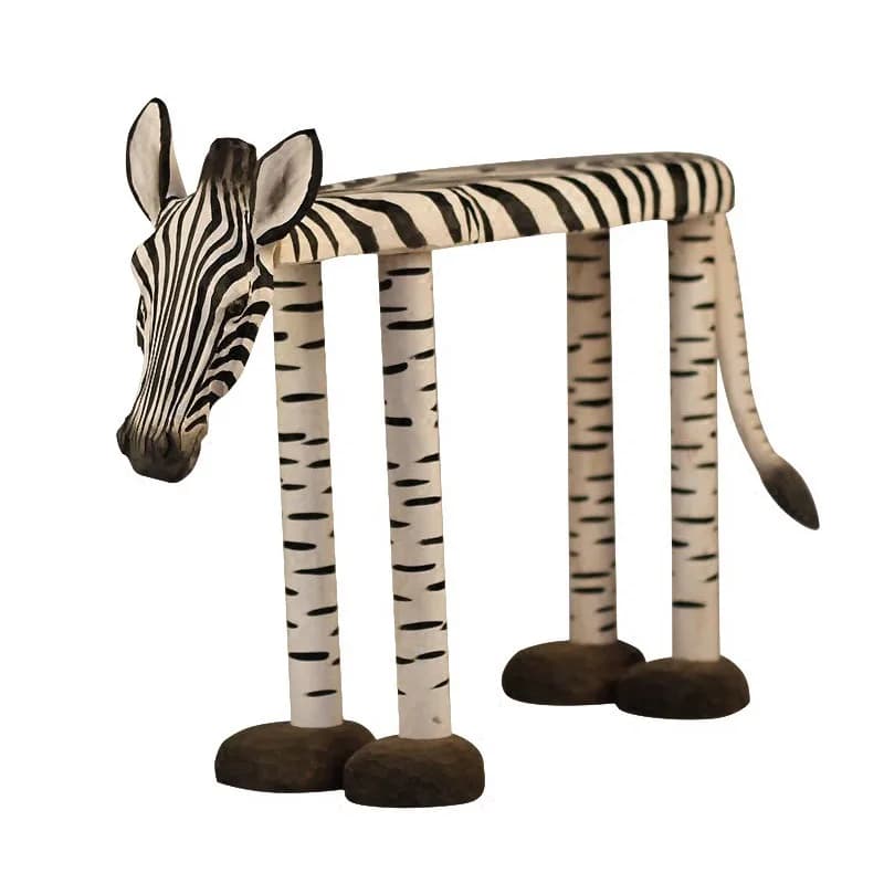 Zebra shoe change stool entrance shoe stool adult   makeup  r y