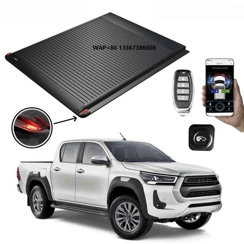 Electric Automatic Roller Shutter Lid Retractable Rear Tonneau Cover Roll up Waterproof Back Bed Covers