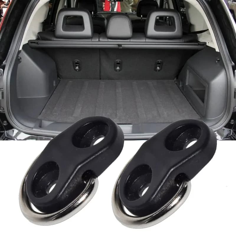 2pcs Car Rear Trunk Luggage Floor Net Hooks Car Interior Rear Boot Tie Down Hook Ring Storage Net Fixing Hook Hanger Accessories