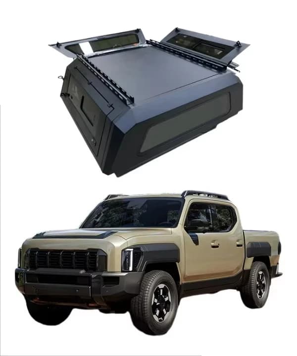Factory Wholesale TASMAN Model Hard Top Pickup Truck Canopy  Waterproof Custom Flip Top Cover Canopy
