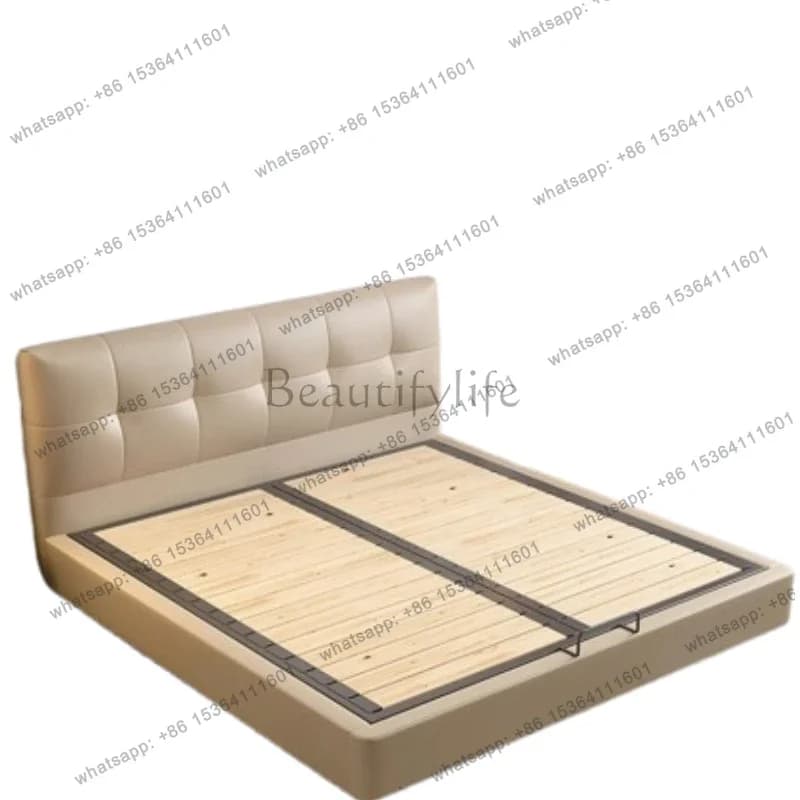 D33Double European Bed Modern Cheap Design Fashionable High Quality Bed White Classic Princess Cama De Casal Space Saving Furnit