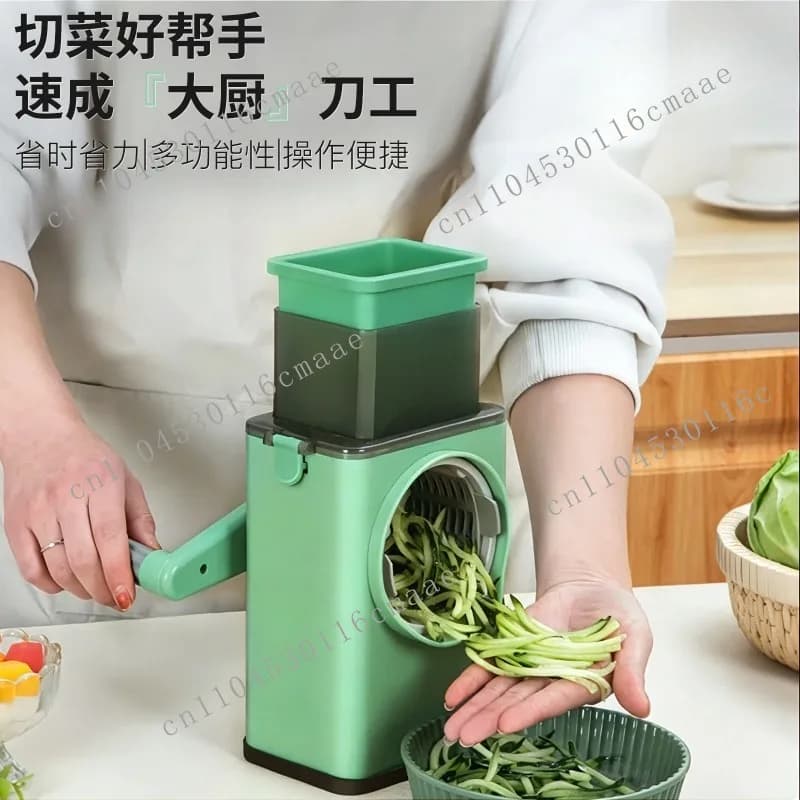 Multifunctional vegetable cutter, potato grater, hand crank silk wiper, carrot slicer, vegetable cutting artifact
