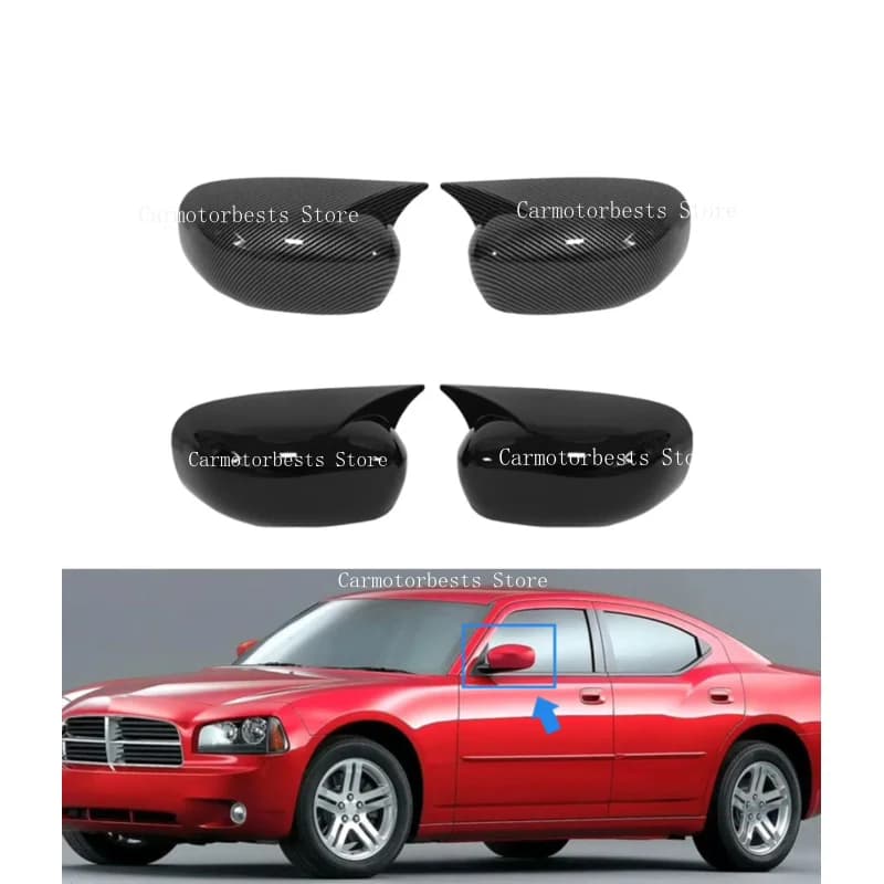 Car Rearview Side Mirror Cover For Chrysler 300/300C Dodge Magnum Charger 2005-2010 Wing Cap Exterior Sticker Door Case Trim ABS