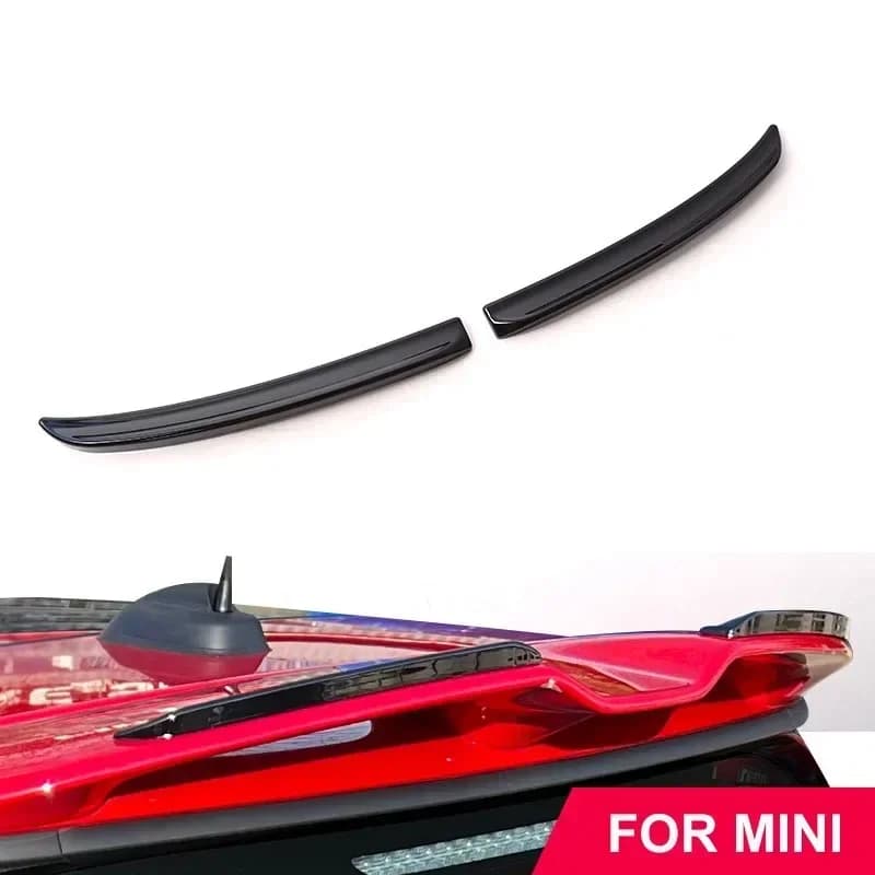 Fit For Mini Cooper F55 F56 2014+ S JCW Rear Spoiler Lip Extension Fins Red Carbon Fiber Black Car Exterior Styling Accessories