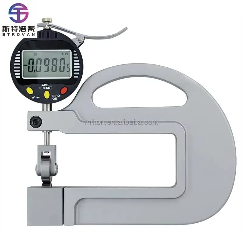 Digital Micron Thickness Gauge With Roller Insert Measuring Tool 0.001mm