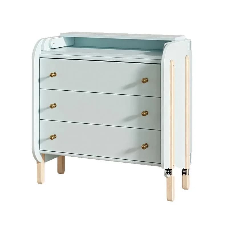 New Italian light luxury paint solid wood chest cabinet, modern simple locker storage cabinet drawer cabinet bedside locker