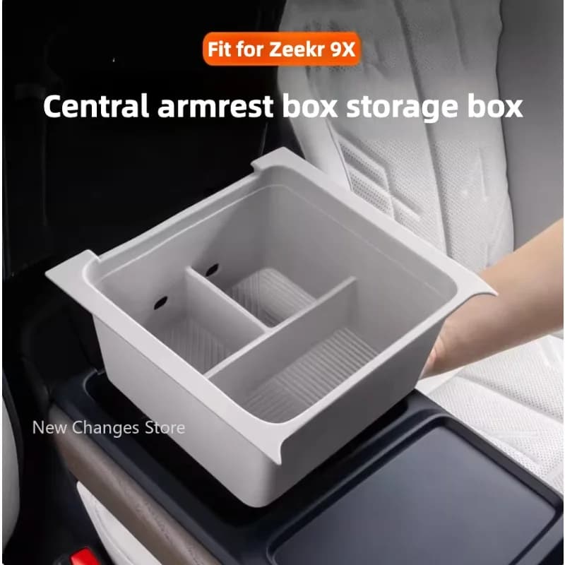 For Zeekr 9X center console armrest box silicone storage box wear-resistant durable stain resistant interior Upgrade Parts