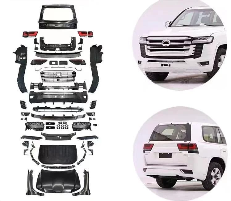 The Land Cruiser receives the latest body upgrade kit for tuning the car's LC200 to 300.