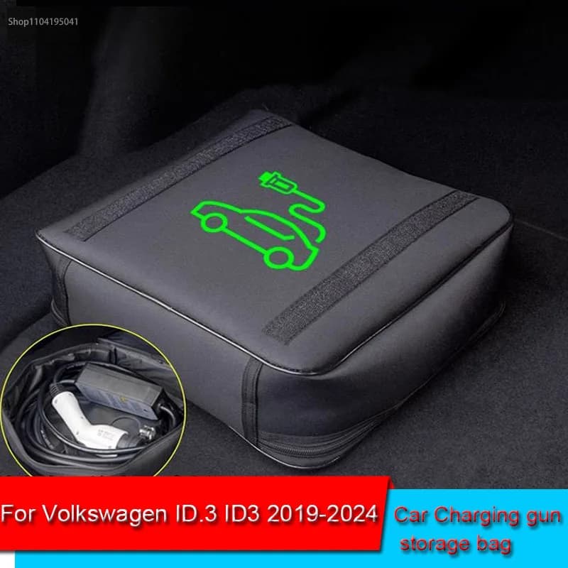 For Volkswagen ID.3 ID3 2019-2022 2023 Waterproof Retardant Trunk Storage Box EV Car Portable Charging Cable Storage Carry Bag