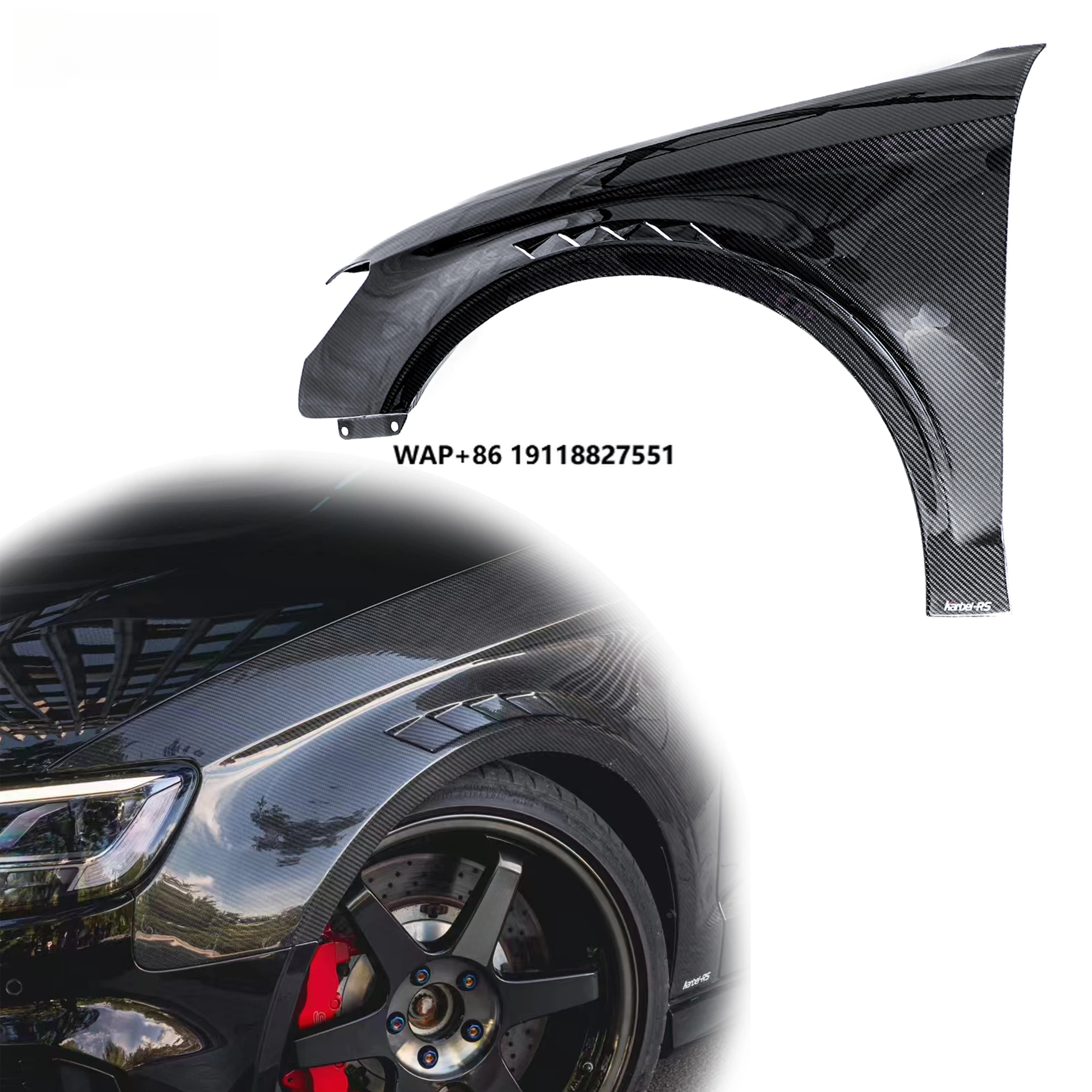 Karbel  Carbon Fiber Vented Front Fenders Wing Dry Carbon Fiber Fender forRS3 8V 2017-2020