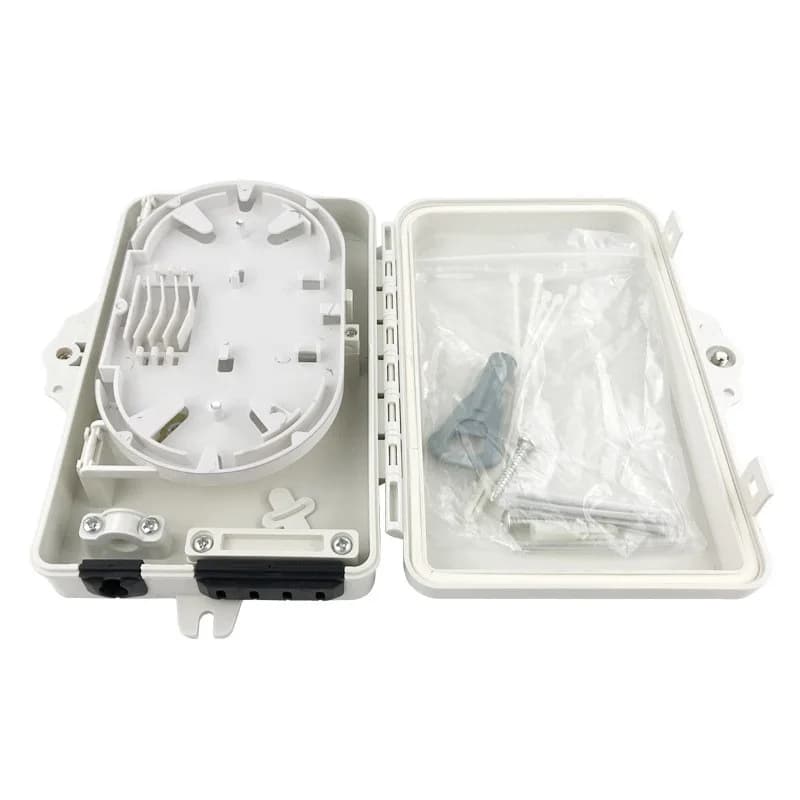 Trade Supply 4-core  Cable Fiber Distribution Box Indoor and Outdoor Waterproof   Box Wall-mounted Optical  Home Distribution