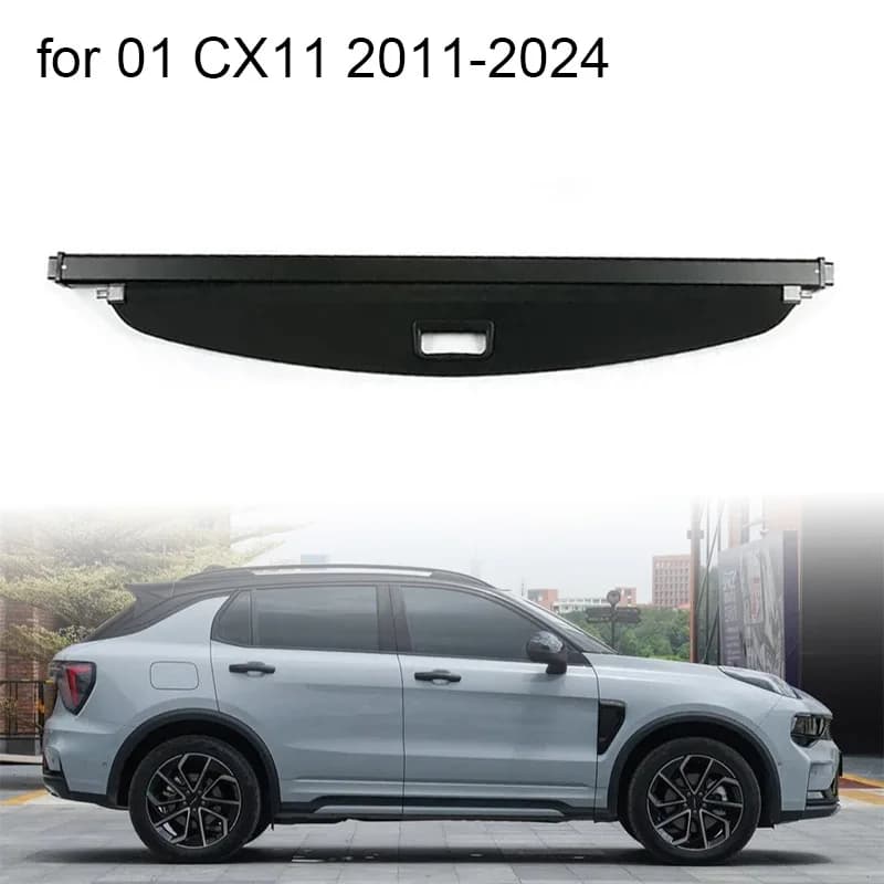 Trunk Curtain Cover Organizer For Lynk & Co 01 CX11 2011-2024 Rear Rack Partition Shelter Shield Shade Luggage Cargo Storage
