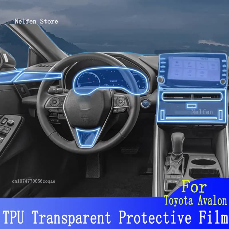 For Toyota Avalon 2019-2021 Full set interior Gear Panel TPU Transparent Protection Sticker Navigation screen Film Accessories