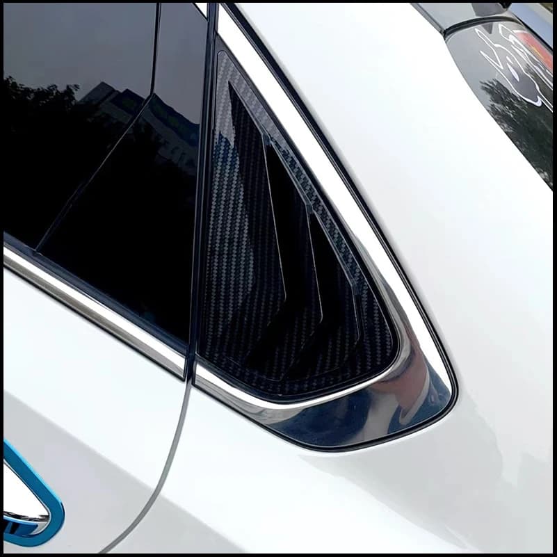 Car Styling For KIA Cerato Sedan 2019-2022 Rear Triangular Window Blind Shades Louver Vent Cover Sticker Trim Accessories