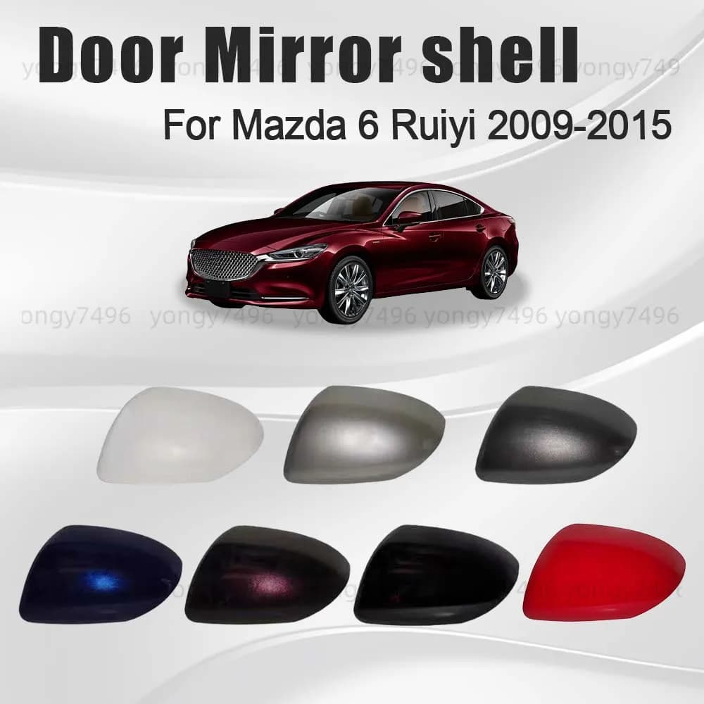 Car Upgrade Door Mirror Shell For Mazda 6 2009-2015 Heated Lens Rearview Mirror Base Cars Accessories Pearl White Silver